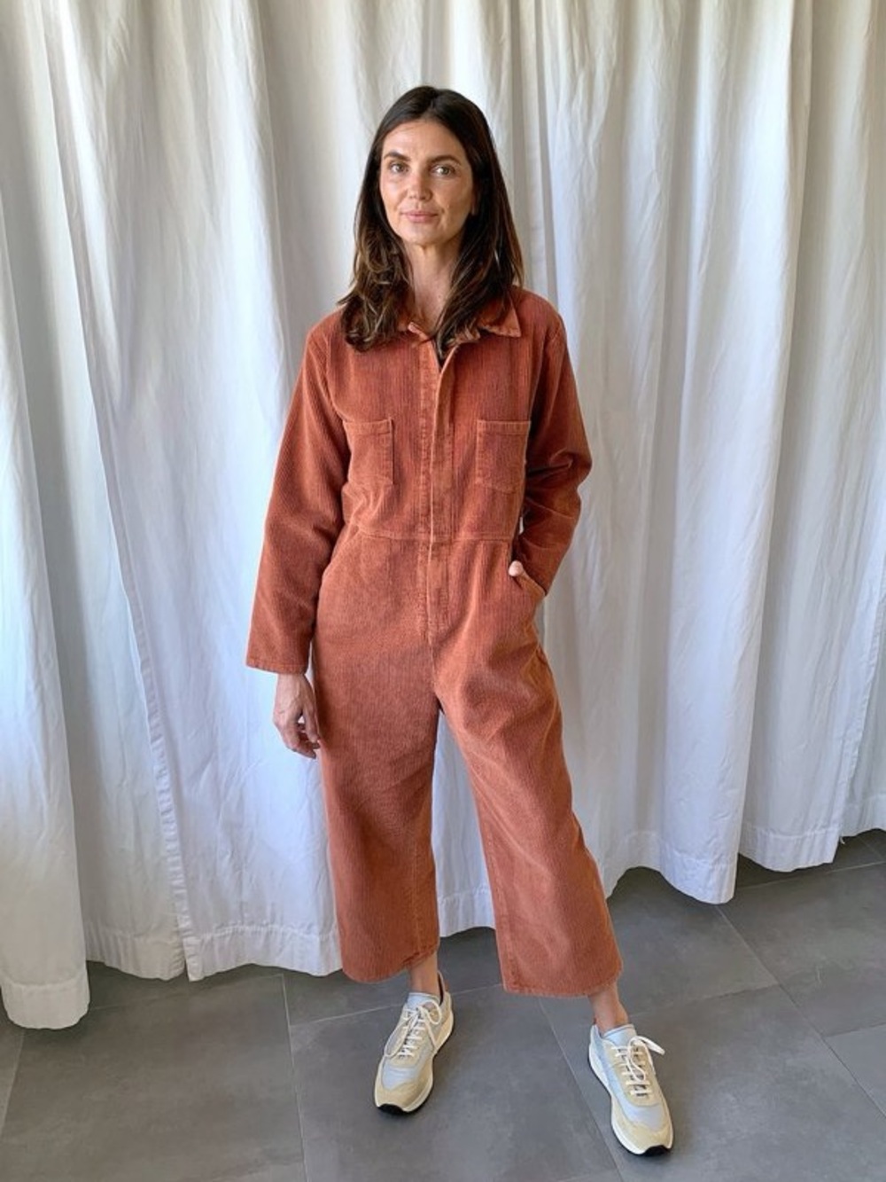 No. 6 Rust “Rose” Marlon Jumpsuit Corduroy (Size 1)